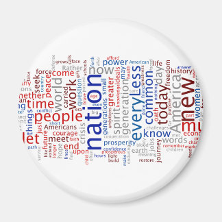 Inauguratie toespraak van Obama Tagcloud Magnet