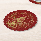 Inauguratie Trump Vance President Logo Kartonnen Onderzetters (Gekanteld)