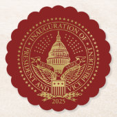 Inauguratie Trump Vance President Logo Kartonnen Onderzetters (Voorkant)