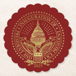 Inauguratie Trump Vance President Logo Kartonnen Onderzetters