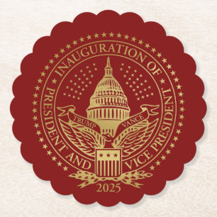 Inauguratie Trump Vance President Logo Kartonnen Onderzetters