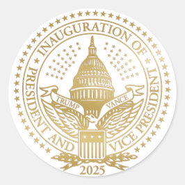 Inauguratie Trump Vance President Logo Ronde Sticker