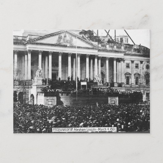 Inauguratie van Abraham Lincoln 4 maart 1861 Briefkaart (Voorkant)