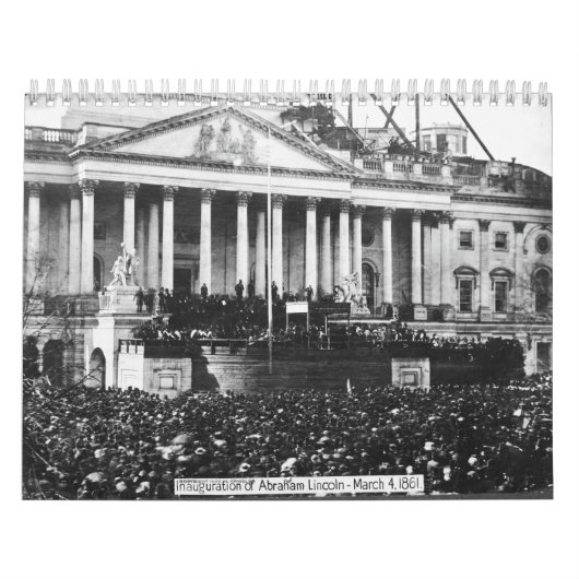Inauguratie van Abraham Lincoln March 4, 1861 Kalender (Hoes)