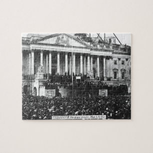 Inauguratie van Abraham Lincoln March 4, 1861 Legpuzzel