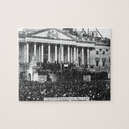 Inauguratie van Abraham Lincoln March 4, 1861 Legpuzzel (Horizontaal)