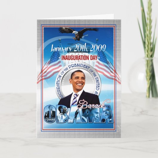 Inauguratie van Barack Obama Kaart (Voorkant)