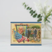  inauguratie van George Washington Briefkaart (Staand voorkant)