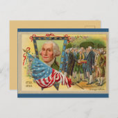  inauguratie van George Washington Briefkaart (Voorkant / Achterkant)