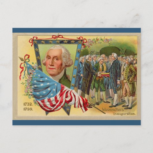  inauguratie van George Washington Briefkaart (Voorkant)