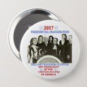 Inauguratie van Hillary 2017 Ronde Button 4,0 Cm (Voorkant /achterkant)