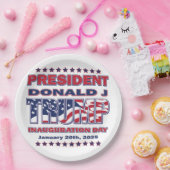 Inauguratie van president Trump Papieren Bordje (Feest)