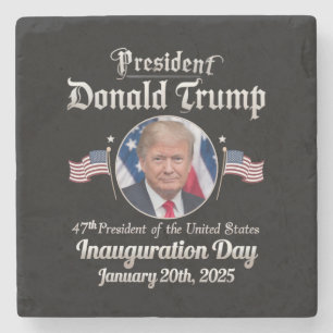 Inauguratie van Trump 2025 47e president van de VS Stenen Onderzetter
