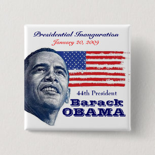 Inauguratie Vierkante Button 5,1 Cm