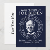 Inauguratiedag 2021 president Biden Holiday Kaart (Voorkant / Achterkant)