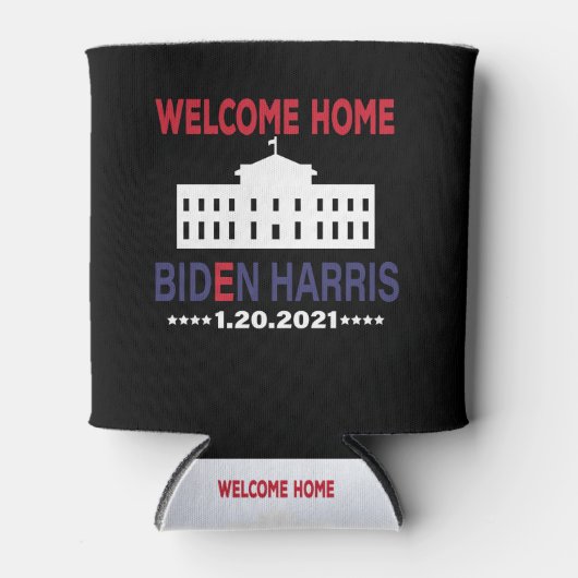 Inauguratiedag 2021 Welkom Home Biden Harris Blikjeskoeler (Voorkant)