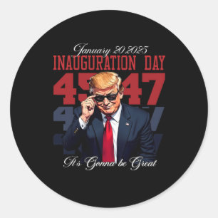 Inauguratiedag 2025 President Donald Trump Ronde Sticker