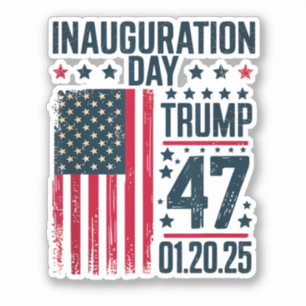 Inauguratiedag 47 President Donald Trump 2025 Sticker