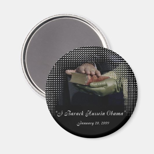 INAUGURATIEDAG: BARACK HUSSEIN OBAMA MAGNEET (Voorkant / Achterkant)