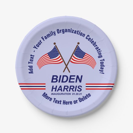 Inauguratiedag Partij Voeg Jouw naam tekst van kle Papieren Bordje (Voorkant)