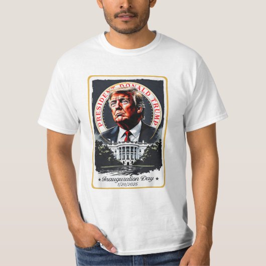 Inauguratiedag Trump 2025 T-shirt (Voorkant)