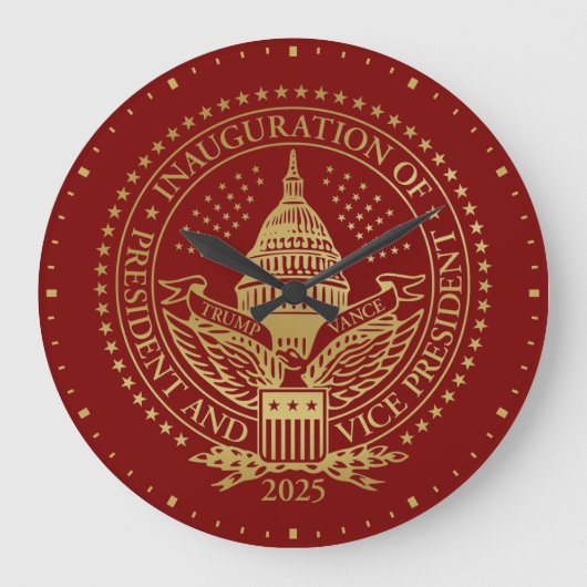 Inauguratiedag Trump Vance 2025 Grote Klok (Voorkant)