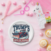 Inauguratiedag van de Snowflake Removal Service va Papieren Bordje (Feest)