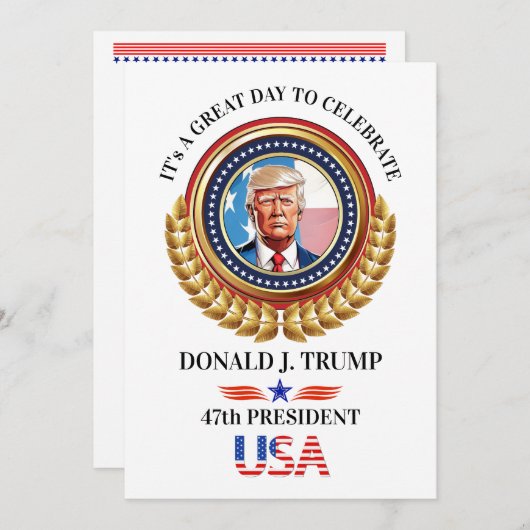 inauguratieviering feestdagenkaart (Voorkant / Achterkant)