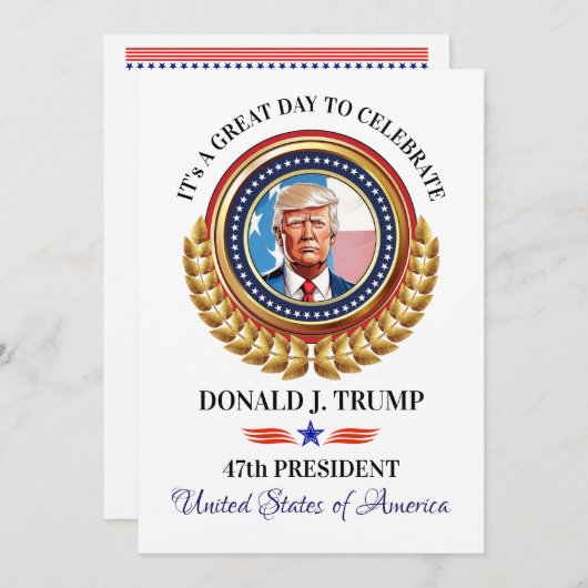 inauguratieviering feestdagenkaart (Voorkant / Achterkant)