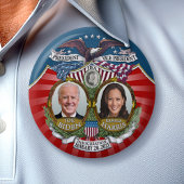 Inauguration Biden Harris Collectible Joe Kamala Ronde Button 7,6 Cm