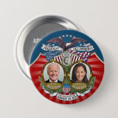 Inauguration Biden Harris Collectible Joe Kamala Ronde Button 7,6 Cm (Voorkant /achterkant)