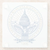 Inauguration Day 2017 Trump Pence Logo USA Glazen Onderzetter (Achterkant)