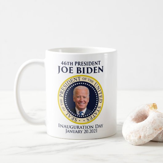 Inauguration day 2021 president Biden Koffiemok (Met donut)