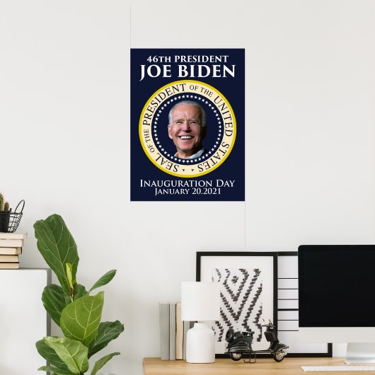 Inauguration day 2021 president Biden Poster (Thuiskantoor)