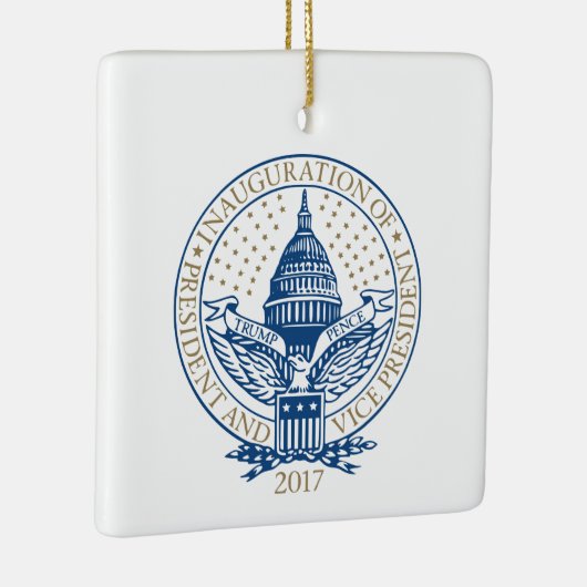 Inauguration Donald Trump Mike Pence 2017 Logo USA Keramisch Ornament (Rechts)