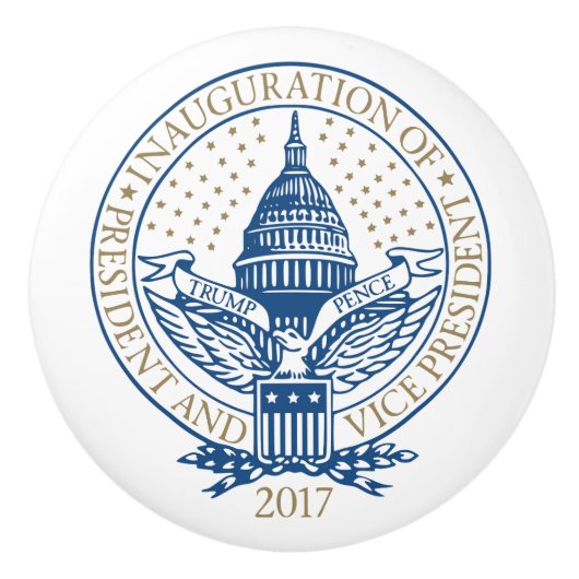 Inauguration Donald Trump Mike Pence 2017 Logo USA Keramische Knop (Voorkant)