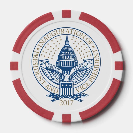 Inauguration Donald Trump Mike Pence 2017 Logo USA Pokerchips (Voorkant)