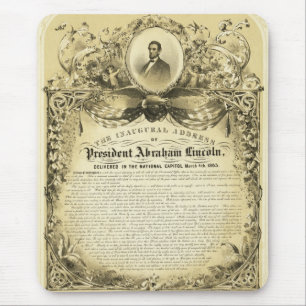 Inaugurele rede van Abraham Lincoln 4 maart 1865 Muismat