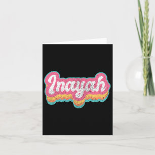 Inayah voornaam meisje vintage 70s 80s personalise kaart