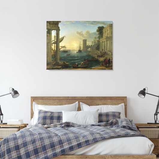Inbarsting van de koningin van Sheba - Claude Lorr Canvas Afdruk (Insitu (Slaapkamer))