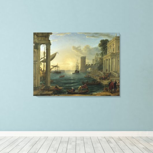 Inbarsting van de koningin van Sheba - Claude Lorr Canvas Afdruk (Insitu (Houten vloer))
