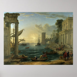 Inbarsting van de koningin van Sheba - Claude Lorr Poster