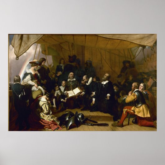 Inbarsting van de pelgrims poster (Voorkant)