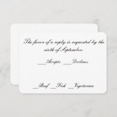 inbegrepen antwoordkaartenveloppen RSVP kaartje (Voorkant / Achterkant)