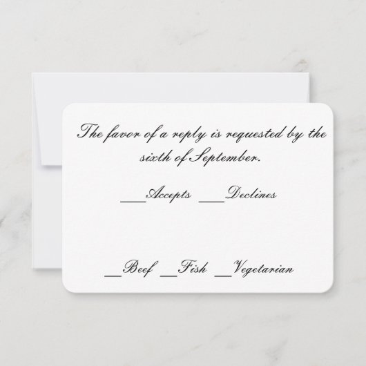 inbegrepen antwoordkaartenveloppen RSVP kaartje (Voorkant)