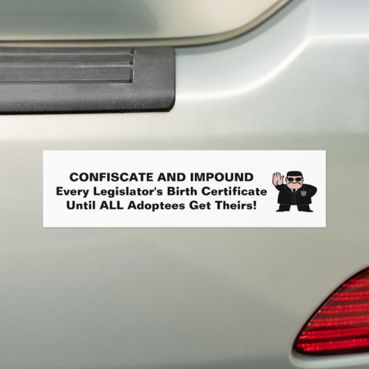 Inbeslagname Bumpersticker (Op auto)