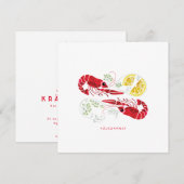 Inbjudan Kräftskiva / Swedish Crawfish Party Kaart (Voorkant / Achterkant)