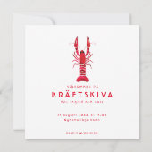 Inbjudan Kräftskiva / Swedish Crawfish Party Kaart (Achterkant)