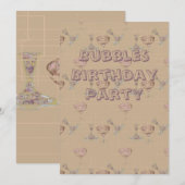 Inbjudningskort Bubbleroom Kaart (Voorkant / Achterkant)