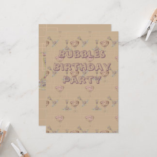 Inbjudningskort Bubbleroom Kaart